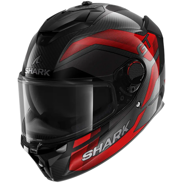 КАСКА SHARK SPARTAN GT PRO CARBON RITMO BLACK/RED GLOSS - Avtozona