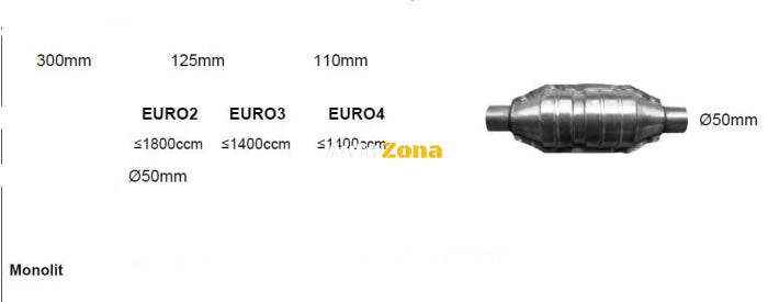 Катализатор за Двигатели до 1800 куб. см - Модел 130/01-ф50 Дължина 290 мм - Avtozona