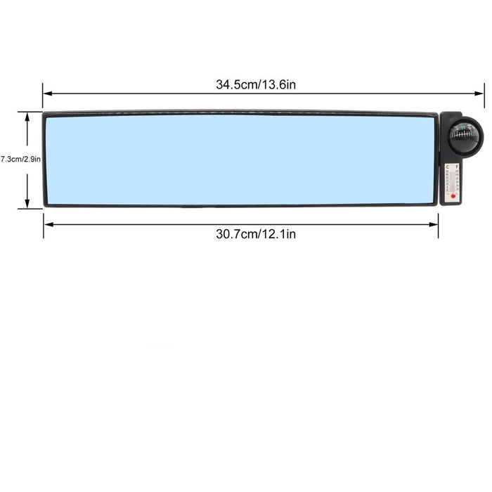 Oglindă universală - 34,5 cm cu busolă și termometru