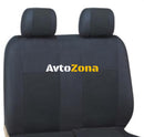 Комплект 2 + 1 Тапицерия Текстил Водоустойчива Черен цвят 5 части - Avtozona