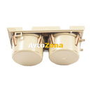 Комплект от 2 бр поставка за чаши за BMW E46 с монетник - бежов - Avtozona