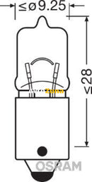 Комплект 2 броя халогенни крушки Osram H6W Ultra Life 12V 6W BAX9s - Avtozona