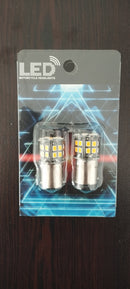 Комплект 2бр. LED Лед Крушки 30 SMD BAU15S 1156 (PY21W) 12V оранжева светлина canbus разминати пинове (150°) - Avtozona