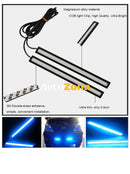 Комплект 2бр. LED светодиодни дневни светлини за автомобил 12V COB DRL - 17см син - Avtozona