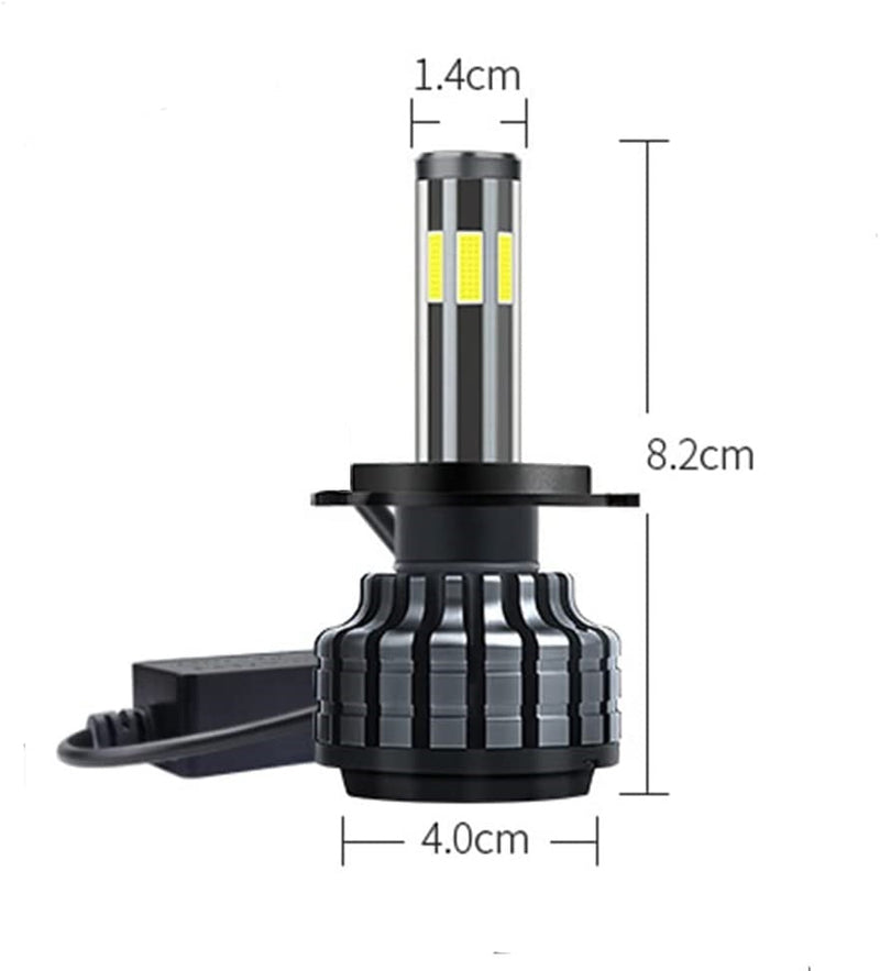 Комплект 360° градуса COB LED ЛЕД диодни крушки H7 Х7 12V 80W 16000 lm за фарове Canbus без грешки - Avtozona