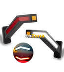 Комплект LED Габарити Светлини Тип Рогче Странични Неон Ефект Бягащ Режим за Камион Ремарке 12/24V 22 см - Avtozona