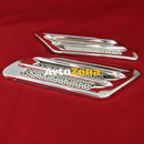 Комплект нови стилни декоративни хром ефект въздуховоди за преден капак или калник за автомобил - Avtozona