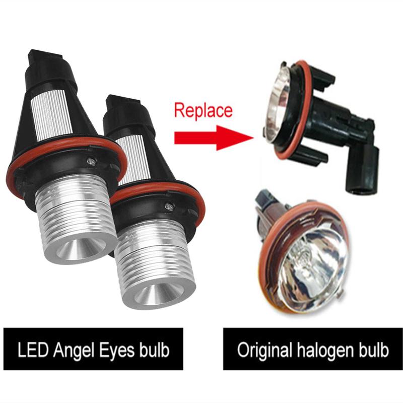 Комплект от 2 броя LED крушки Angel Eyes ангелски очи 12V-24V цвят червен за BMW с Canbus без грешки - Avtozona