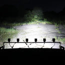 Комплект от 4 броя Лед LED Халогени Лампи с окабеляване Бяла Flood + Оранжева DRL