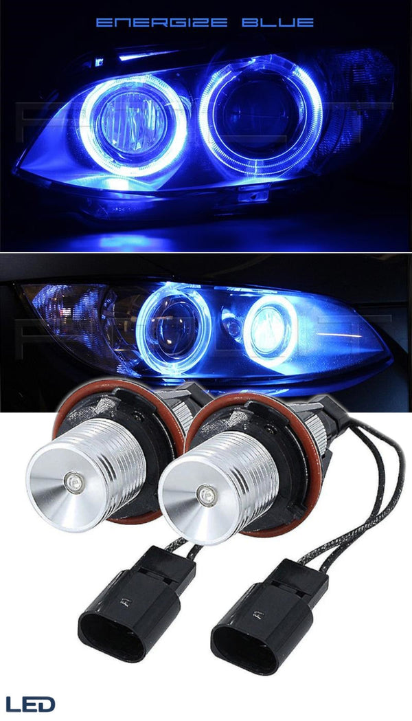 Комплект от 2 броя LED крушки Angel Eyes ангелски очи 12V-24V цвят син за BMW с Canbus без грешки - Avtozona