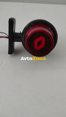 Комплект от 2 броя LED ЛЕД страничен габарит рогче 12 -24V оранжево - червено “old school” Неон Ефект с лого RNT - Avtozona