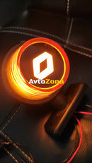 Комплект от 2 броя LED ЛЕД страничен габарит рогче 12 -24V оранжево - червено “old school” Неон Ефект с лого RNT - Avtozona