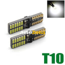 Комплект от 2 броя T10 Led крушки W5W 24SMD 12V-24V бяла светлина в блистер - Avtozona