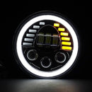 Комплект от 2бр. универсален 7 инча 18см ЛЕД LED фар лампа халоген 12V-24V