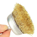 Комплект от 9 броя четки за бормашина плоски чашковидни вълнобразна стоманена тел цилиндрична опашка - Avtozona