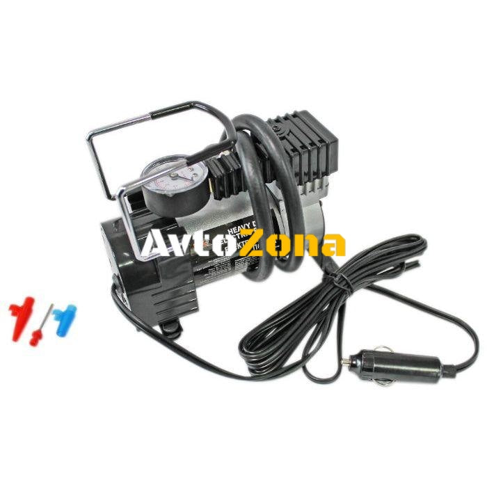 Компресор за гуми 12V 120W с манометър с букса за запалка - Avtozona