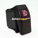 Копче Бутон За Вграждане за LED Лед Бар Халоген Дълги Светлини 12V - 24V Надпис HIGH BEAM Червена Светлина - Avtozona