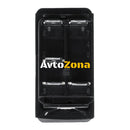 Копче Бутон За Вграждане за LED Лед Бар Халоген Светлини 12V - 24V Надпис LED LIGHT BAR Синя Светлина - Avtozona