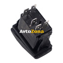 Копче Бутон За Вграждане за LED Лед Бар Халоген Задна Светлина 12V - 24V Надпис TRAY LIGHTS Синя Светлина - Avtozona