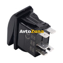 Копче Бутон За Вграждане за LED Лед Бар Халоген Задни Светлини 12V - 24V Надпис REAR LIGHTS Синя Светлина - Avtozona