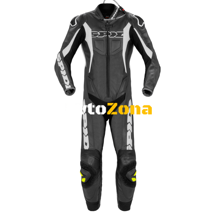 Кожен екип с гърбица SPIDI SPORT WARRIOR PERFORATED PRO BLACK/WHITE - Avtozona