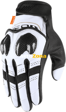 Кожени мото ръкавици ICON CONTRA2 - WHITE - Avtozona