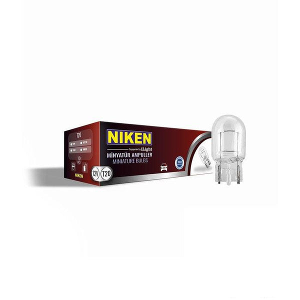 Крушки NIKEN Т20 - 21W 12V - 10 броя в кутия - Avtozona