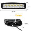 LED 18w халогенна дневна светлина работна лампа 12/24V за ролбар джип АТВ - Avtozona