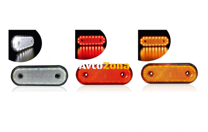 LED Диоден Габарит Маркер Токос Бял Червен Жълт Маркер 20 Диода 12V - 24V за камион бус ван каравана платформа кемпер - Avtozona
