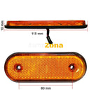 LED Диоден Габарит Със Стойка Червен или Жълт Цвят Маркер 20 Диода 12V - 24V - Avtozona