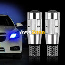 Лед Крушка За Габарит Т10 W5W LED 10 SMD Canbus 12V Синя Светлина - Avtozona