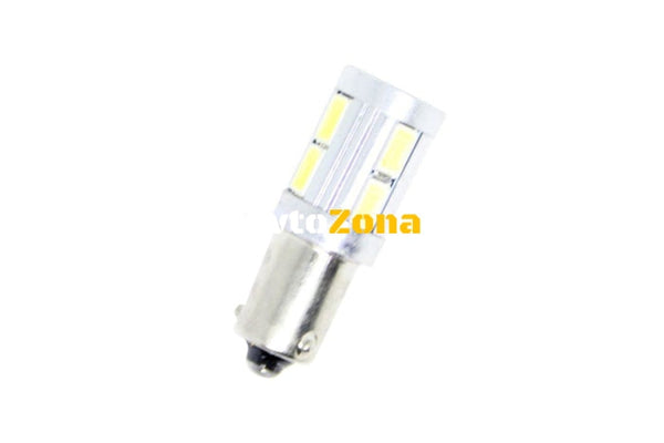 Лед крушки тип BA9S 5W с 10 SMD диода разминати - Avtozona