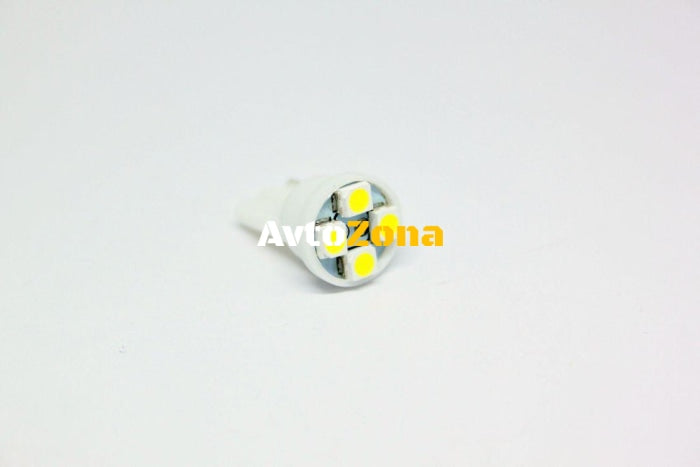 Лед крушки тип T10 с 4 SMD диода - Avtozona