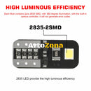 Лед Крушки За Габарит Т10 W5W LED 2 SMD 12V Canbus Бяла Светлина - Avtozona