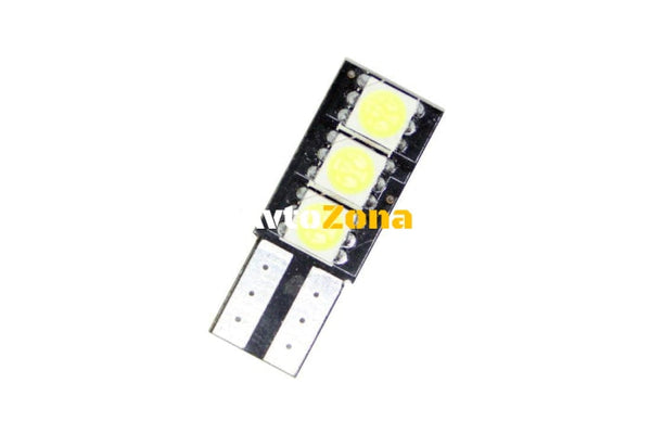 Лед крушки тип T10 с 3 SMD диода от една страна - Canbus - Avtozona