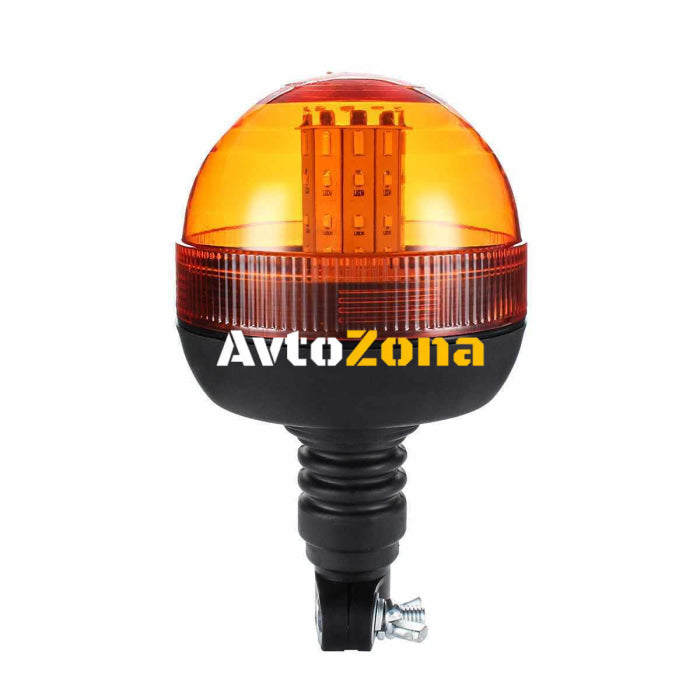 LED ЛЕД Аварийна Сигнална Лампа 40 Диода 3 Режима На Светлина Маяк Буркан Оранжева Жълта 12V - 24V Е-Mark E9 - Avtozona