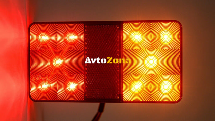 LED Лед Диоден Стоп Slim 12V 150мм x 80мм За Камион Ремарке Бус - Avtozona