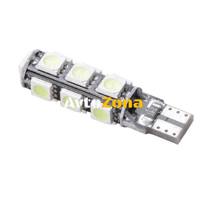LED Лед Диодни Крушки За Габарит Т10 W5W 13 SMD 12V Червена Canbus - Error free Без грешки - Avtozona