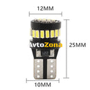 LED Лед Диодни Крушки За Габарит Т10 W5W 24 SMD 12V Бяла Светлина Canbus - Error free Без грешки - Avtozona