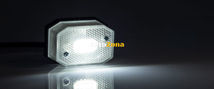 LED Лед Габарит с Рефлектор Бяла Светлина Маркер Токос 12V - 24V E-Mark E9 За Каравана Кемпер и др. - Avtozona