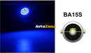 LED Лед Крушки 22 SMD BA15S 1156 (P21W) Срещуположни пинове (180°) Opposite 12V Синя Светлина - Avtozona
