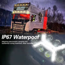 LED мощен диоден фар халоген лампа 12V-24V 90W бяло-жълто за АТВ джип камион трактор земеделски и селскостопански машини и др. - Avtozona