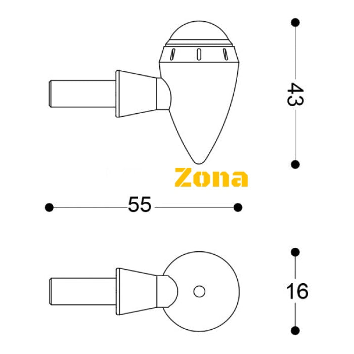 LED мото мигачи BARRACUDA S-LED 3 B-LUX BLACK - Avtozona