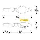 LED мото мигачи BARRACUDA X-LED B-LUX BLACK - Avtozona