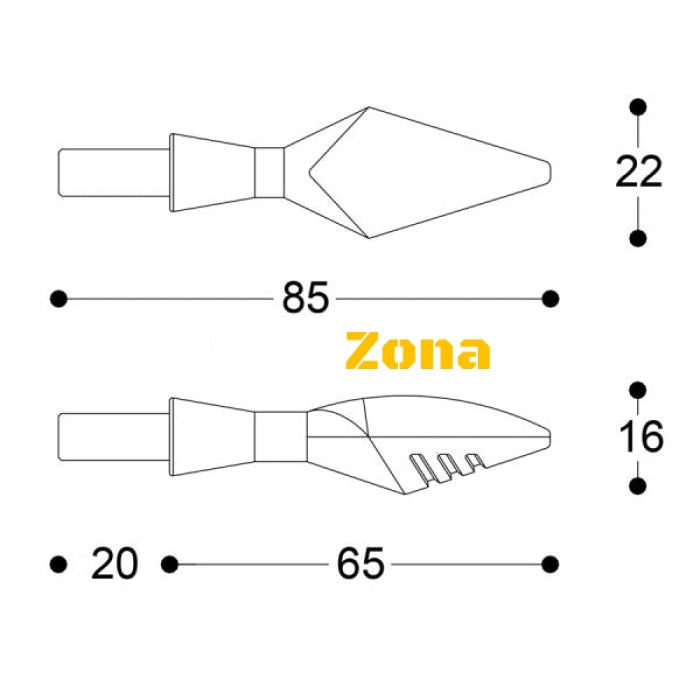 LED мото мигачи BARRACUDA X-LED B-LUX GOLD - Avtozona