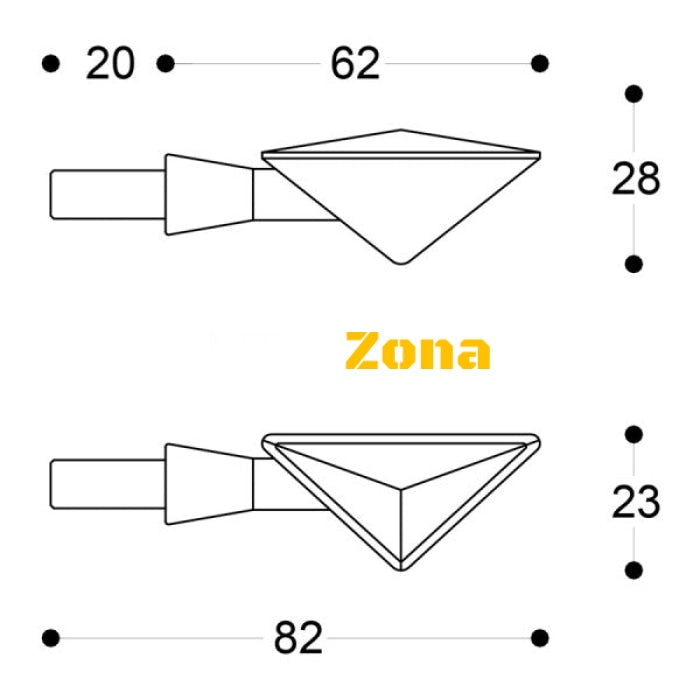 LED мото мигачи BARRACUDA Z-LED B-LUX BLUE - Avtozona