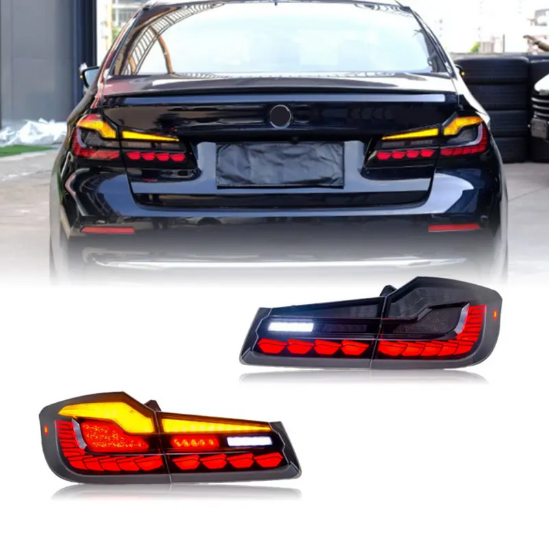 LED Стопове за BMW 5 Series G30 (2017-2019) RED SMOKE - Avtozona