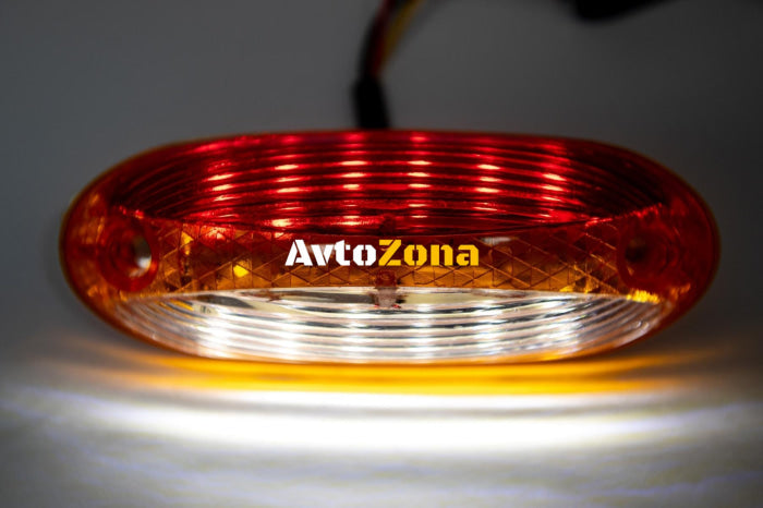 LED Светодиоден Страничен Габарит Оранжев Бял Червен цвят 125mm x 44mm 24V - Avtozona