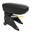 Луксозен Черен Подлакътник Черна Еко Кожа Универсален с Планки и Слайдер - Avtozona