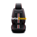 Луксозни калъфи за седалки Комплект Черна Кожена универсална тапицерия - Avtozona